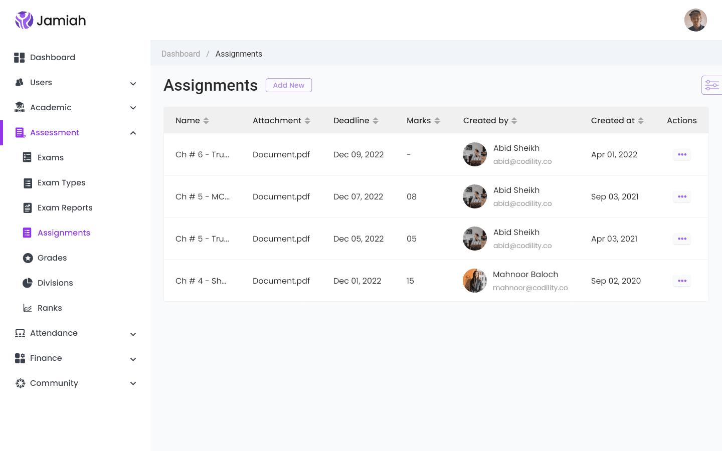 Assignment Management