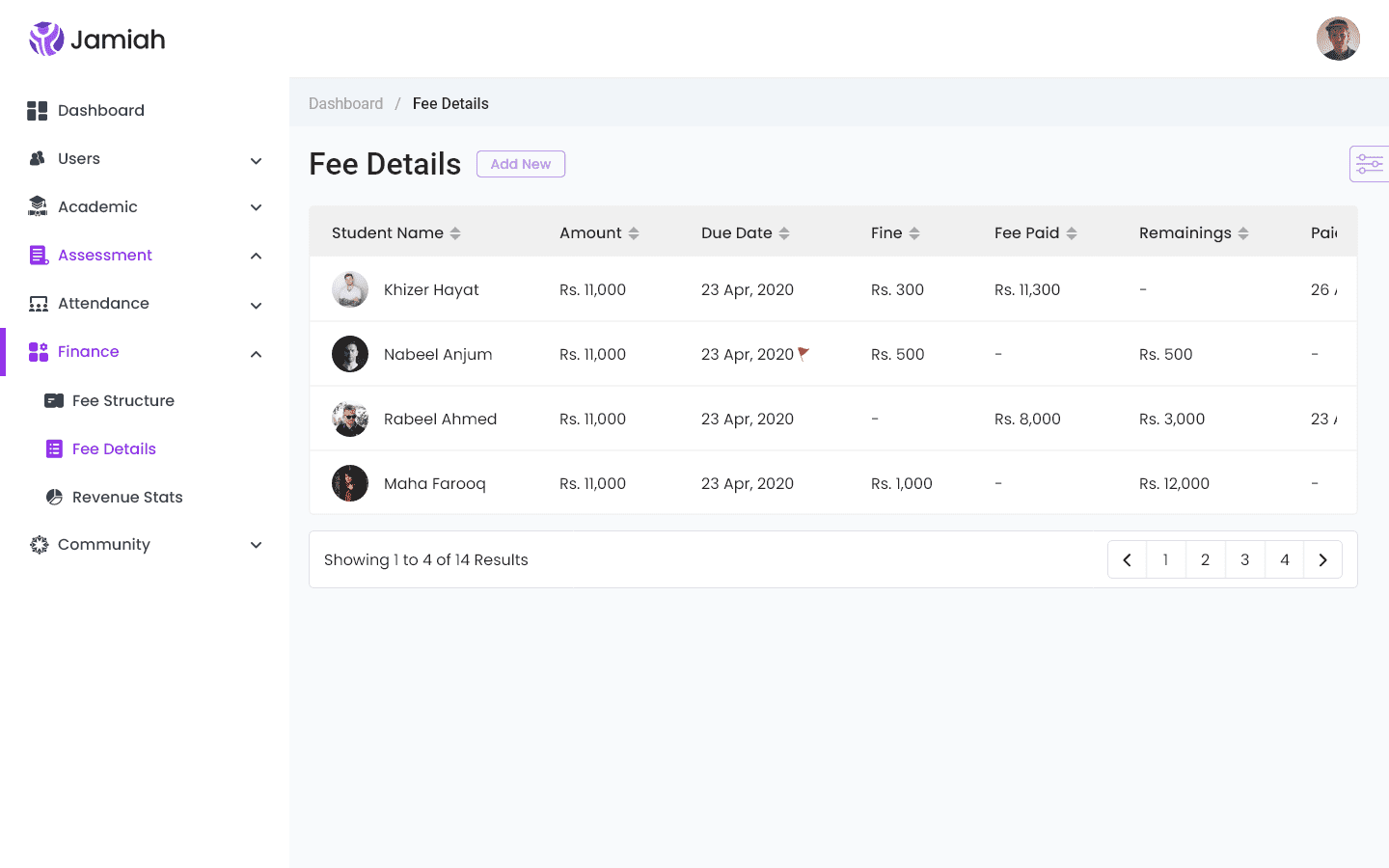 Fee Management